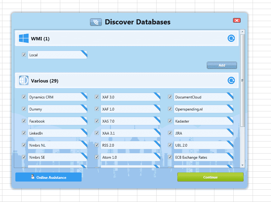 Discover available data sources